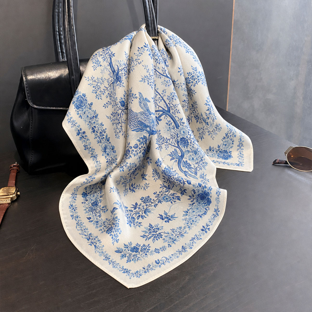 100% 천연 실크 소재의 여성용 스카프, 사각형 네크 - Scarf Silk Square 리뷰 및 가격